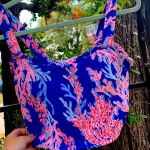 Lilly Pulitzer Longline Sports Bra.BLUE Size S